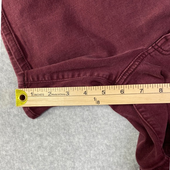 American Eagle Super Stretch Shorts Womens 4 Burgundy Excellent Low Rise Denim - Picture 10 of 11